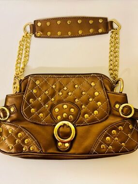 Starlet by Paris Hilton,a Y2K-era line Bronze Studded Chain-Handle Shoulder Bag